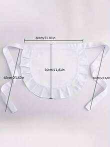 1/5 件女仆围裙，公主风格纯色荷叶边下摆洛丽塔连衣裙配饰围裙 - 彩色 - 查看 9