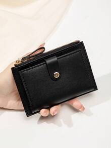 FOREVER MIYIN 时尚纯色双折轻便便携式多卡夹，简约拉链零钱包适合白领女性通勤度假，周年纪念/生日/老师/女朋友的理想配饰礼物，赠送休闲卡夹钱包名片夹信用卡夹女士女士钱包迷你钱包钱包钱包卡钱包 - 彩色 - 查看 13