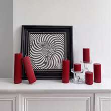 北欧风条纹装饰蜡烛，复古高端圆柱形香氛蜡烛，婚礼装饰蜡烛，浪漫氛围蜡烛，装饰蜡烛，家居烛台装饰，婚礼蜡烛，香氛蜡烛，女士礼物