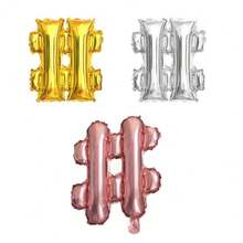 بالون فويل بأحرف وأرقام وأشكال نصية مكتوبة بخط يدوي، ديكورات حفلات، احتفالات، اكتب عبارتك الخاصة، عيد ميلاد سعيد، بالون ذهبي - متعدد الألوان - مشاهدة 7