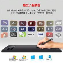 AP1060 Pen Tablet, Smartphone Compatible, Drawing, Painting Software Included, Illustration Contest, 6-Inch Pen Tablet, Tilt Detection Function, No-Charge Pen, 8 Shortcut Keys