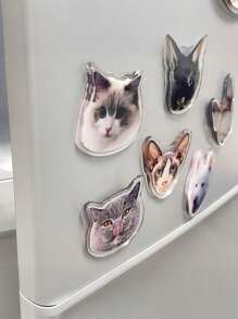 Custom Pet Fridge Magnet - Personalized Dog Or Cat Face Refrigerator Magnet, Kitchen Decor, Pet Lover Gift, Unique Home Decoration, Best Gift For Kids