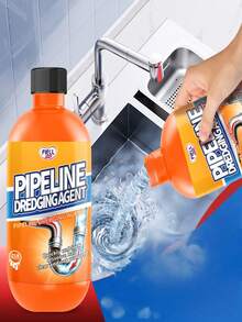 Kitchen, Bathroom, Drain Pipe Cleaner (Household Essential) - Sink, Drain, Kitchen, Toilet Pipe Quick Dissolving Cleaner. Dissolves Debris In 5 Minutes, Then Flush With Plenty Of Hot Water. It Has A Noticeable Effect, Easily Removes Hard Water Deposits And Improves Flushing Performance Without Damaging The Pipes. - Liquid - View 10