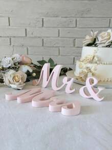 3 stuks/set witte houten Mr en Miss houten letters, set, Mr & Mrs bord voor bruiloftstafel, feestdecoratie hoofdtafel bruiloft houten letter, Just Married bord jubileumfeest Valentijnsdag decor, bruiloftstafel decor