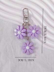 1pc Daisy Flower Bag Charm/Accessory Backpack Decor Keychain For Bag Car Accessories For Women