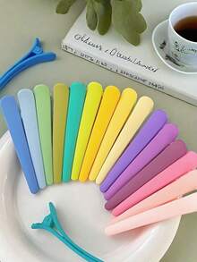 30个/包 马卡龙系列长刘海发夹 随机混合 爪夹 发夹 发夹 发卡 发夹 发夹 学校用品 - 彩色 - 查看 2