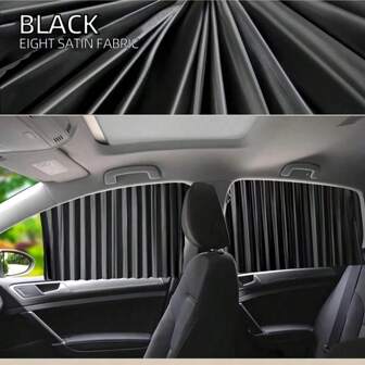 Easypie Selection 1pc Sunshade Curtain Magnetic Installation Curtain Sunshade Retractable Universal Sun Protection Heat Insulation Summer New Product, Magnetic Car Sunshade Side Window Curtain Car Protection Sun Visor Shade Car Styling, Car Gift