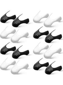 Crease Protectors Suitable For Most Sneakers, Crease Protectors, Men's 7.5-12/ Women's 5-8.5 (Black+White, Men's US Size 7.5-12), Shoe, Spring Summer Picks, Brides Maid Gifts, Room, Bedroom Decor, Bedroom Decor, Beach, Travel, For Men, For Women, Vacation,Cute Stuff - Multicolor - View 1