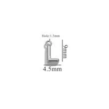 10pcs Stainless Steel Alphabet Pendants DIY Necklace Earrings Bracelet Jewelry Making Accessories
