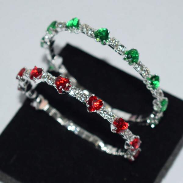 Bracelet jonc ouvert en forme de cœur avec zircone et strass, cadeau