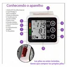 Monitor de Presion Arterial para Muñeca con Pantalla LED, Baumanómetro Digital con Pantalla, Deteccion Automática y Precisa de la Presión Sanguínea, Multiples tipos de Medicion - Negro - Ver 8