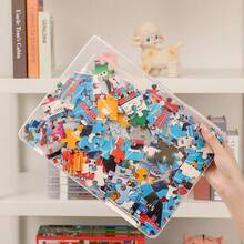 1pc Puzzle Storage Box Toy Organizer, Building Block Sorting Box, Puzzle Sorting Trays , Puzzle Trays Puzzle Storage Puzzle Organizer Puzzle Accessories Stand Out To Better Sort Patterns, Shapes And Colors For Storage Adults Kids,Transparent Assembly Toy Packaging Box, New Year, Valentine's Day Gifts - Multicolor - View 8
