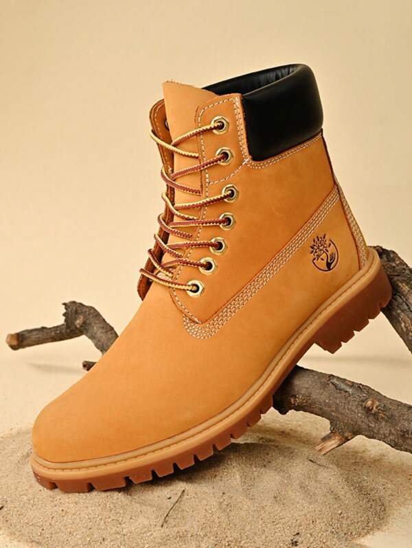 Boots Men High Top High Quality Men Casual Shoes Outdoor Sneakers Lace Up Non-Slip Ankle Boots Male Brand Sneakers Mountaineering Boots