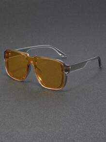 1pc Elegant Retro Fashion Glasses - Decorative Accessory Glasses, Casual Wear Glasses, Stylish Frame, Durable Material, Exquisite Design, Vintage Style, Unique Statement Glasses, Accessory Enthusiasts Exclusive