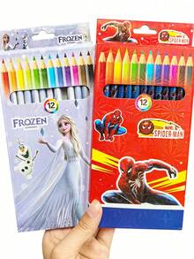 12pcs  Painting Graffiti Pens, 12 Color Colored Pencils, Stitch Student Drawing, Art Drawing Pens, Student Stationery, Painting Brushes, Back To School Stationery, School And Office Supplies - Multicolor - View 6