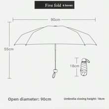 Foldable Umbrella With Cute Starry Sky Cat Design, Dual Use Rainy & Sunny Umbrella, Painting Cat Pattern, Portable, Sunproof, Compact & Fashionable, Suitable For Outdoor