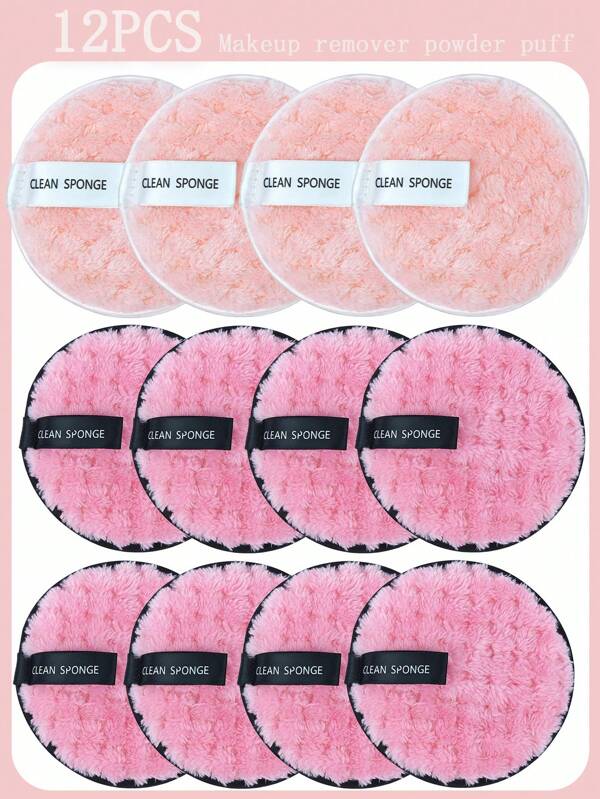 12/3 piezas Almohadillas reutilizables multiusos para desmaquillar, borla de limpieza facial, esponja de cojín de aire, herramienta de lavado facial y de maquillaje, suave y amigable con la piel para eliminar maquillaje y limpieza, cuidado de la salud, limpieza corporal, ducha