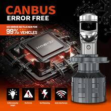 2pcs H7 H4 Mini LED Projector Lens Canbus 9005 HB3 9006 HB4 H11 Auto Headlight Turbo Lamp Automotive Projector Led Lights For Car 12V - trắng - Xem 6