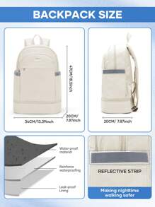 Mochila de Academia de Grande Capacidade, Mochila de Viagem com Compartimento para Notebook de 15,6 Polegadas e Bolsos Laterais para Garrafas, Mochila para Notebook, Mochila Escolar para Meninas do Ensino Médio e Faculdade, Leve e Durável Mochila Casual Escolar para Meninos e Meninas Adolescentes, Mochila Escolar com Vários Bolsos, Bolsa de Trabalho para Estudantes Universitários Menina e Menino, Bolsas e Estojos para Laptop de Volta às Aulas