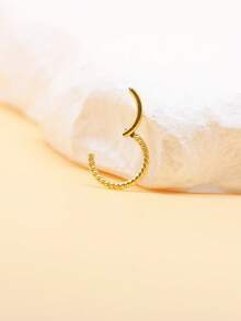 1pc Hight Segment Nose Ear Ring Septum Earrings Septum Ring 16G1.2MM Rod Thick Piercing Fashion Jewelry - Yellow Gold - View 20