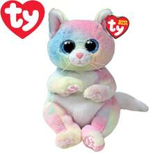 TY Plush Doll, Ty Beanie Boos Lillibelle Pink Kitten, Blue Glitter Eyes, Soft & Plush Stuffed Animal, Original 6 Inch, Christmas Gift - Multicolor - View 11
