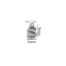 10pcs Stainless Steel Alphabet Pendants DIY Necklace Earrings Bracelet Jewelry Making Accessories
