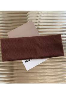 قطعة واحدة شريط رأس رياضي للنساء بلون واحد، إكسسوارات شعر للاستخدام اليومي والمنزلي، إكسسوارات موضة لف الرأس، أغراض المدرسة والجامعة، شرائط الرأس