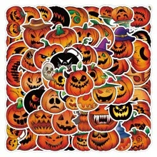 60 件卡通万圣节南瓜涂鸦贴纸防水装饰 DIY 手机壳自行车行李儿童玩具礼物家居装饰万圣节装饰房间装饰墙壁装饰墙贴贴纸客厅装饰