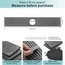 Wasserhahnmatte für Küchenspüle, Diatomit-Ablage für schnell trocknende Steinspülen, super saugfähig, verhindert feuchtigkeitsspendende Aufbauung – Wasserhähne-Splash-Schutz für Badezimmertheke, Küche