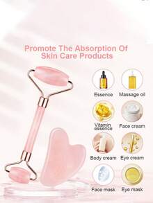 8-Piece Facial Cleansing And Massage Set, Including Roller Massage Set, Facial Ice Grid, Soft Bristled Silicone Double-Sided Face Brush, Facial Hydrotherapy Headband Bracelet, Large Capacity PVC Wash Bag, Used For Facial Cleansing And Massage, Firming The Skin, And Improving Contours - Multicolor - View 2