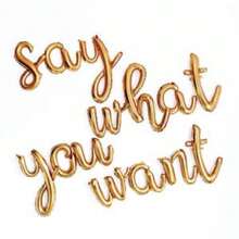 بالون فويل بأحرف وأرقام وأشكال نصية مكتوبة بخط يدوي، ديكورات حفلات، احتفالات، اكتب عبارتك الخاصة، عيد ميلاد سعيد، بالون ذهبي - متعدد الألوان - مشاهدة 11
