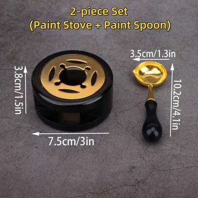 Bộ dụng cụ đóng dấu sáp, bao gồm nồi nấu sáp và thìa, bộ dụng cụ đóng dấu sáp hoàn chỉnh để nấu chảy sáp dạng hạt hoặc que, lý tưởng cho việc tự làm thiệp mời đám cưới, bao bì quà tặng và đồ thủ công, cũng là một lựa chọn tuyệt vời cho đồ dùng học tập.