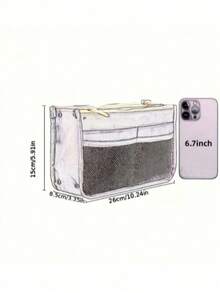 13-Pocket Large Capacity Waterproof Nylon Makeup Bag, Foldable Organizer Pouch, Multi-Functional Travel Cosmetic Bag - Multicolor - View 6