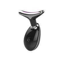 1 Peça Massageador de Rosto e Pescoço, Massageador de Drenagem Linfática, Massageador Facial de Cuidados com a Pele de 7 Cores LED para Mulheres, Ferramenta de Cuidados com a Pele