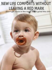 rooya baby 2pcs Baby White Silicone 0-36 Months Ultra Soft Pacifier, Newborn Sleep Aid Anti-Colic Pacifier, Suitable For Daily Use - Chocolate Brown - View 3