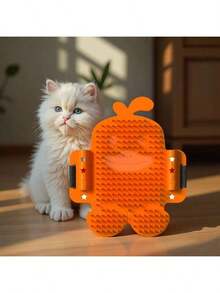 Szczotka do pielęgnacji kotów montowana na ścianie – samoczyszczący, masujący drapak, narzędzie do usuwania sierści i narożny słupek do drapania dla kotów domowych (z kocimiętką)