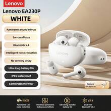 Lenovo EA230P True Wireless Bluetooth Earbuds, Bluetooth 5.4, Leather Design, Smart Call Noise Cancellation With Microphone, Long Battery Life, Suitable For Sports, Gaming And Office Use, In-Ear Headphones - one-size - View 13