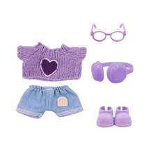 17cm Doll Clothes Accessories Set - Cute Sweater, Jeans, Headphones, Glasses, Rain Boots (Doll Not Included) / Holiday & Birthday Gift - Multicolor - View 17