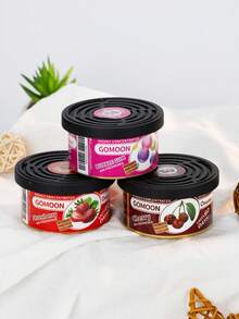 1 pieza Ambientador en lata, Desodorante sólido con fragancia, Ambientador con olor talla grande fuerte, Con tapa para controlar la evaporación de la fragancia, Decoración de olor para el hogar, Ambientador para decoración de automóvil, Aire fresco para armario, baño y casa de mascotas, Con aromas de vainilla, chicle de burbuja y cereza entre otros, Adecuado para decoración del hogar, automóvil, Día de San Valentín. - Más fuerte - Ver 8