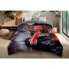 Cobertor Jumbo Matrimonial con Borrega – Súper Suave, Cálido y con Diseños Trendy para esta temporada  de Frio- Beautty Home - TigreM - Ver 3