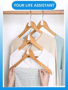 10,30/50/100pcs White/Pink/Blue Hanger Connector Hooks, Magic Hanger Hooks, Heavy Duty Cascade Connector Hooks, Space Saving Hanger Extenders For Organizing Clothes In Closets