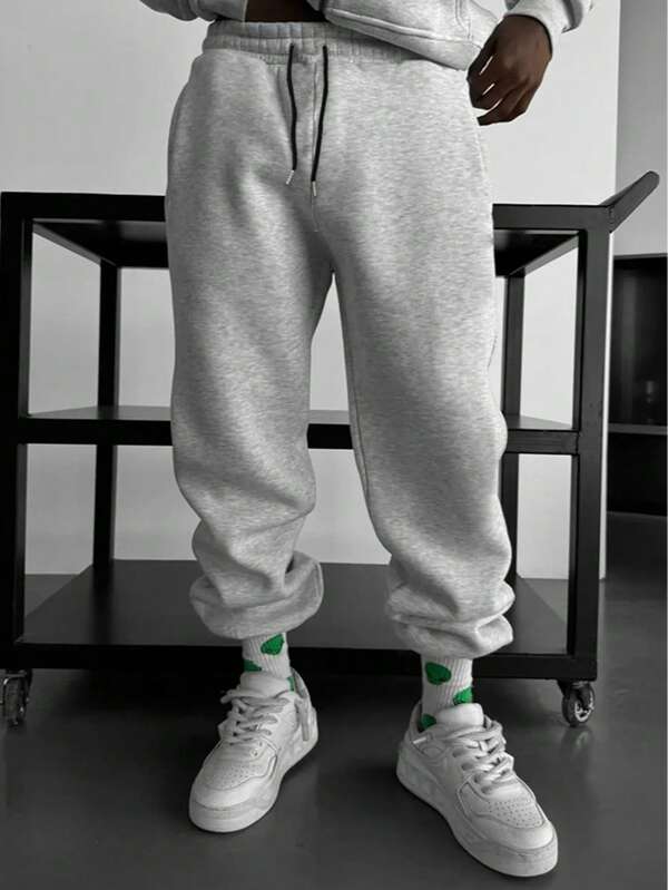 基本款羊毛运动裤，适合秋冬季，男女通用，街头休闲风格，舒适弹力面料，篮球、健身、瑜伽运动裤，健身房