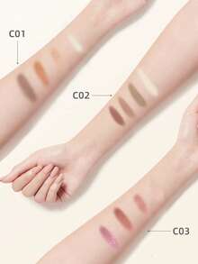 CATKIN Gilt奢华珠光哑光四色眼影盘，高显色度金属光泽，持久不晕染，自然色调，化妆眼影 - C02 - 查看 7