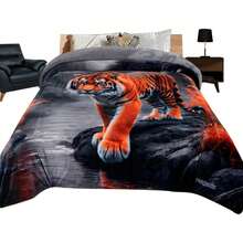 Cobertor Jumbo Matrimonial con Borrega – Súper Suave, Cálido y con Diseños Trendy para esta temporada  de Frio- Beautty Home - TigreM - Ver 2