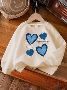 1 Girl's Long Sleeved Round Neck Pullover With A "Vintage Floral Print" Pattern, Providing A Comfortable, Stylish, And Casual New Autumn/Winter Season Top For Young Girls/Tween Girls/Teen Girls