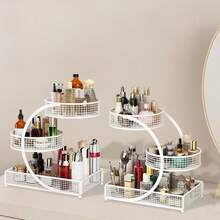 Haboqo Make Up Organizers For Counter, Large Capacity Cosmetic Storage Box,3 Tier Perfume Skincare Organizers And Storage For Bathroom Countertop,Lazy Susan Bathroom Organizer For Beauty Product,Spin Skin Care Storage Rack - 白色 - 查看 10