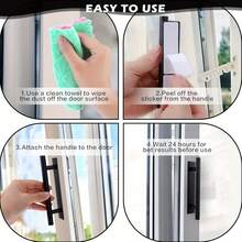 1 件条形自粘式橱柜把手，ABS 塑料门拉手，易于剥离和粘贴，适用于衣柜和家具抽屉，橱柜配件