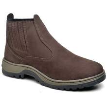 Durable Genuine Leather Boot With Gel Insole Heavy Duty Men's Cheap Promotion - Coffee - View 3