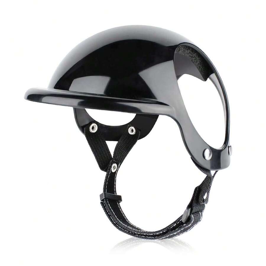 Dog Helmet, Scooter Hat With Adjustable Strap For Dog Walking Black - 深灰色 - 查看 1
