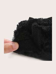 Zapatos de invierno de felpa cálidos para recién nacidos y bebés de 0 a 1 año, con decoración de lazo, suela suave y cómoda para los primeros pasos